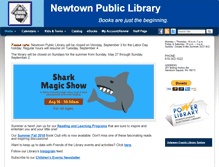 Tablet Screenshot of newtownlibrary.org